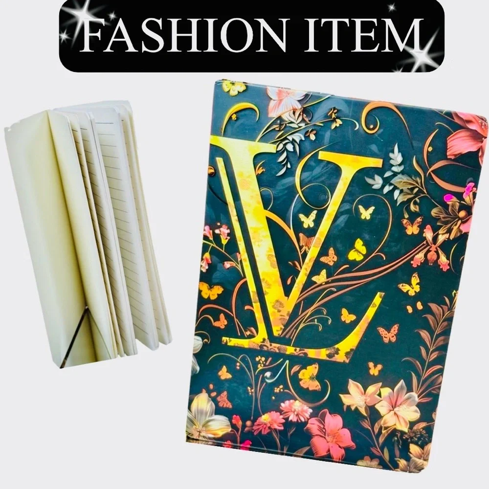 A-1CS-1A: NOTEBOOK: Brown & Gold Featuring a Majestic Floral Arrangement, NWOT